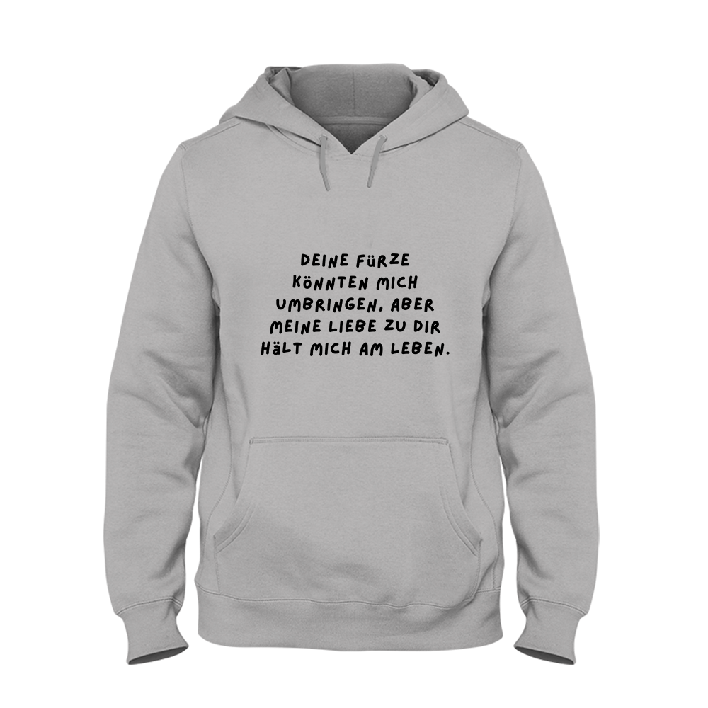 Hoodie Unisex Deine Fürze könnten mich umbringen - Schwarzer - Kaffee