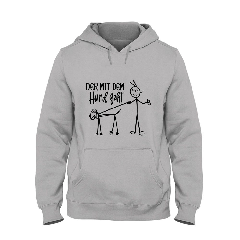 Hoodie Unisex Der mit dem Hund geht - Schwarzer - Kaffee