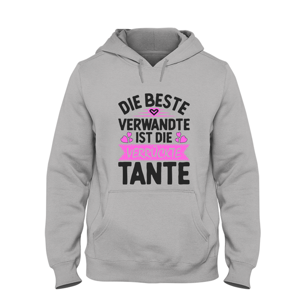 Hoodie Unisex Die beste Verwandte ist die Tante - Schwarzer - Kaffee