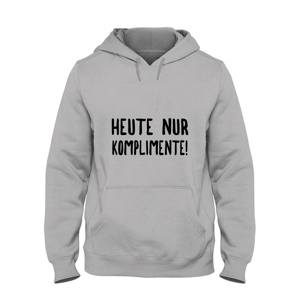Hoodie Unisex Heute nur Komplimente - Schwarzer - Kaffee