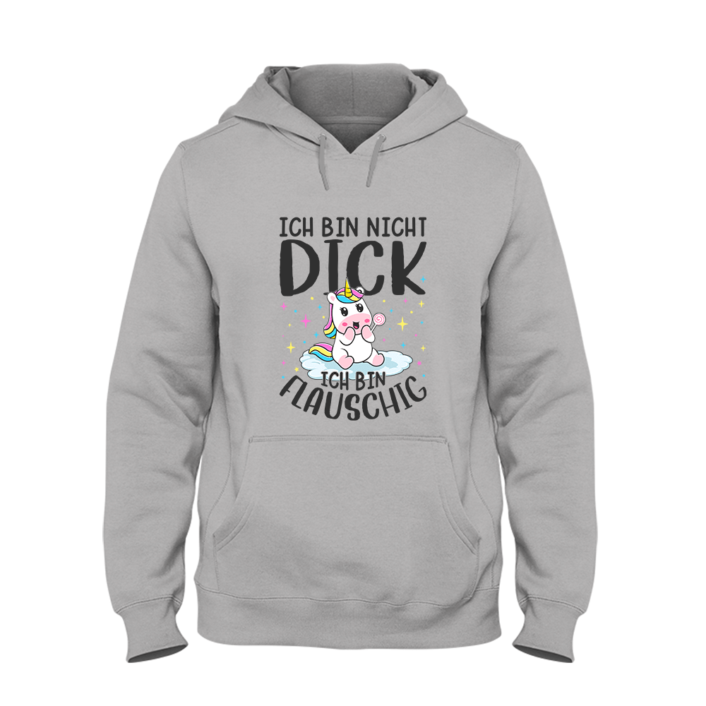 Hoodie Unisex Ich bin nicht dick, ich bin flauschig - Schwarzer - Kaffee