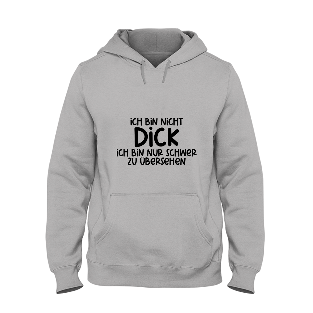 Hoodie Unisex Ich bin nicht dick ich bin nur schwer zu übersehen - Schwarzer - Kaffee