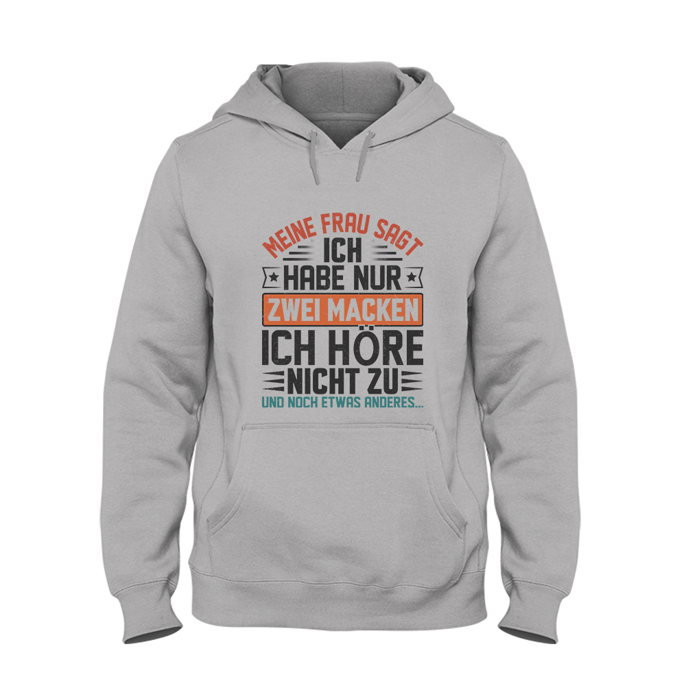Hoodie Unisex Ich habe nur zwei Macken - Schwarzer - Kaffee