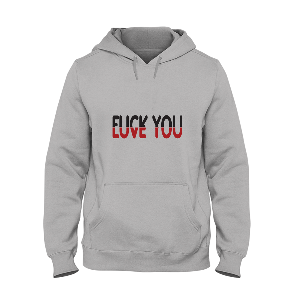 Hoodie Unisex Love you - Schwarzer - Kaffee