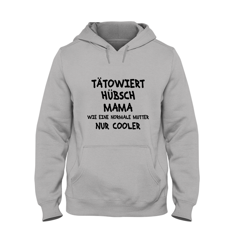 Hoodie Unisex Tätowiert Hübsch Mama - Schwarzer - Kaffee