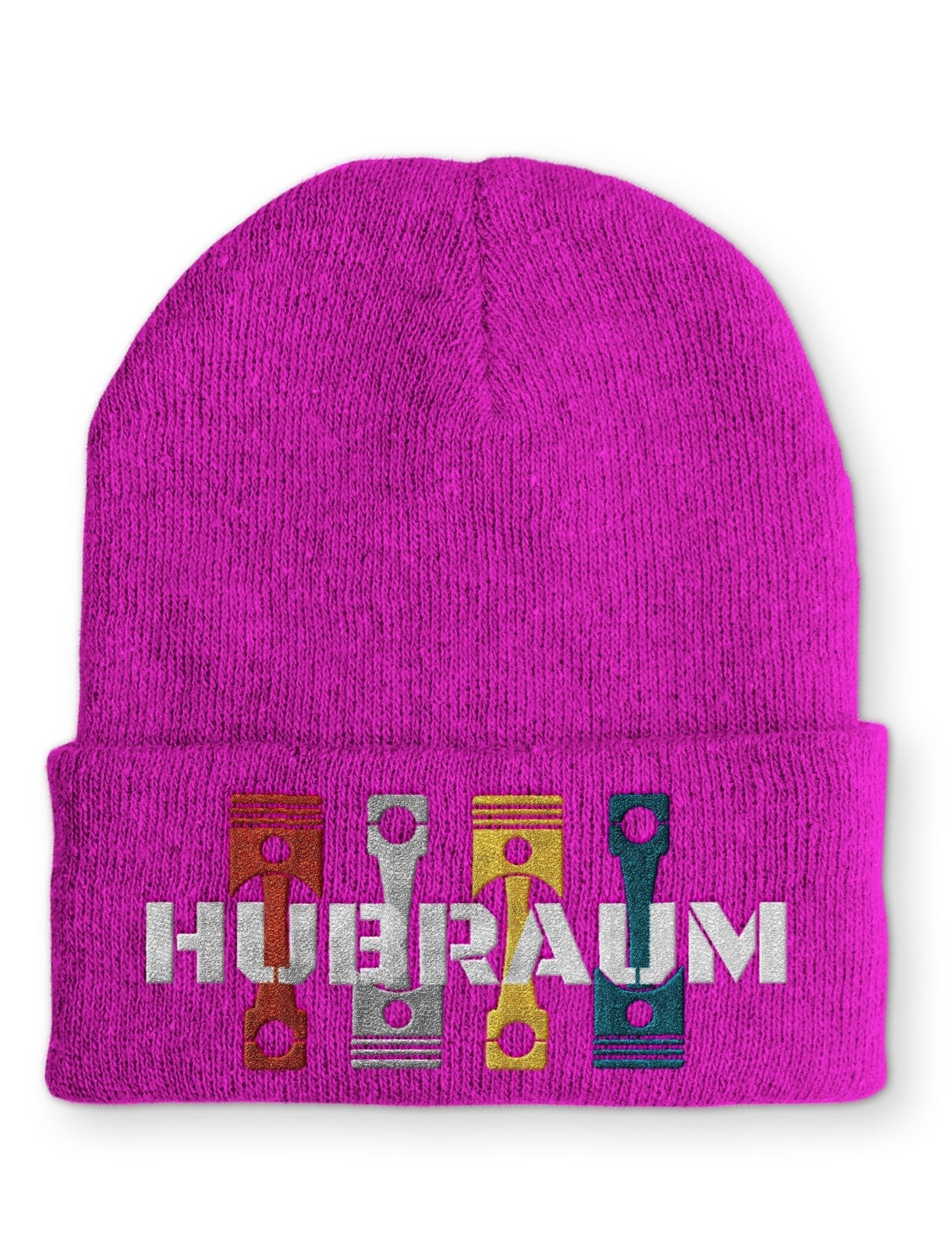 Hubraum Statement Beanie Mütze mit Spruch - tshirtladen - Mütze