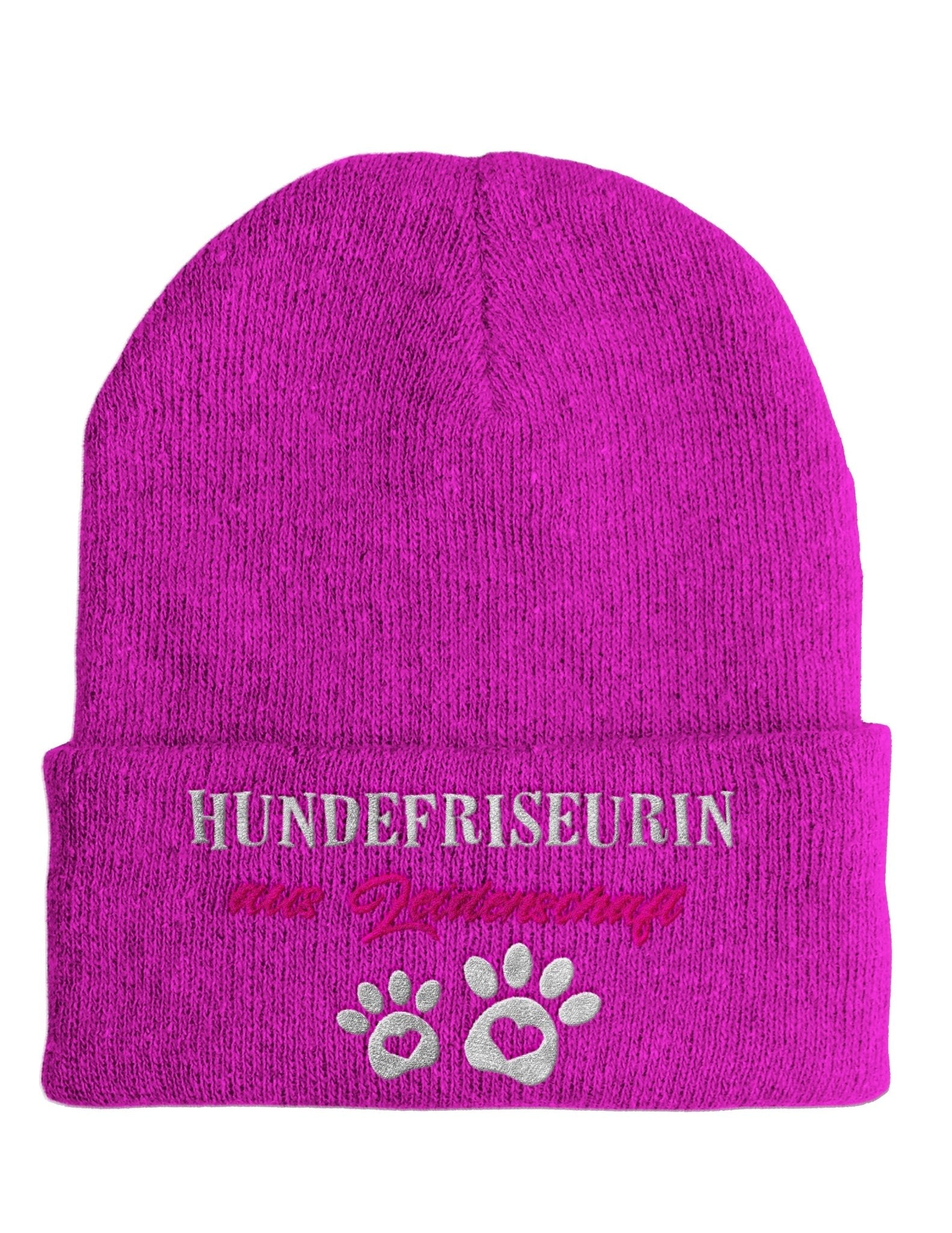 Hundefriseurin aus Leidenschaft Beanie Mütze mit Spruch - tshirtladen - Mütze