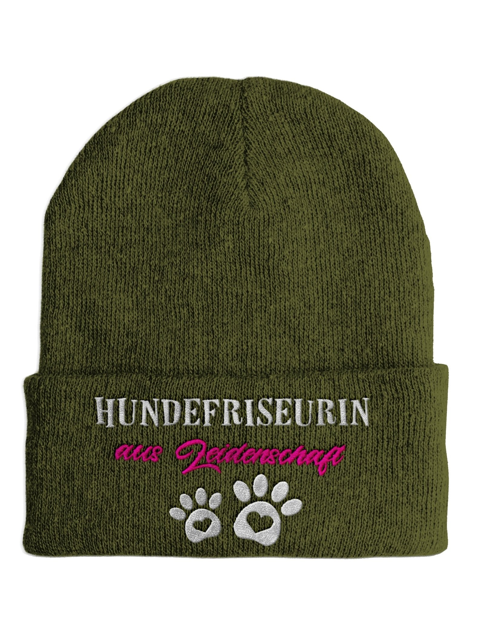 Hundefriseurin aus Leidenschaft Beanie Mütze mit Spruch - tshirtladen - Mütze
