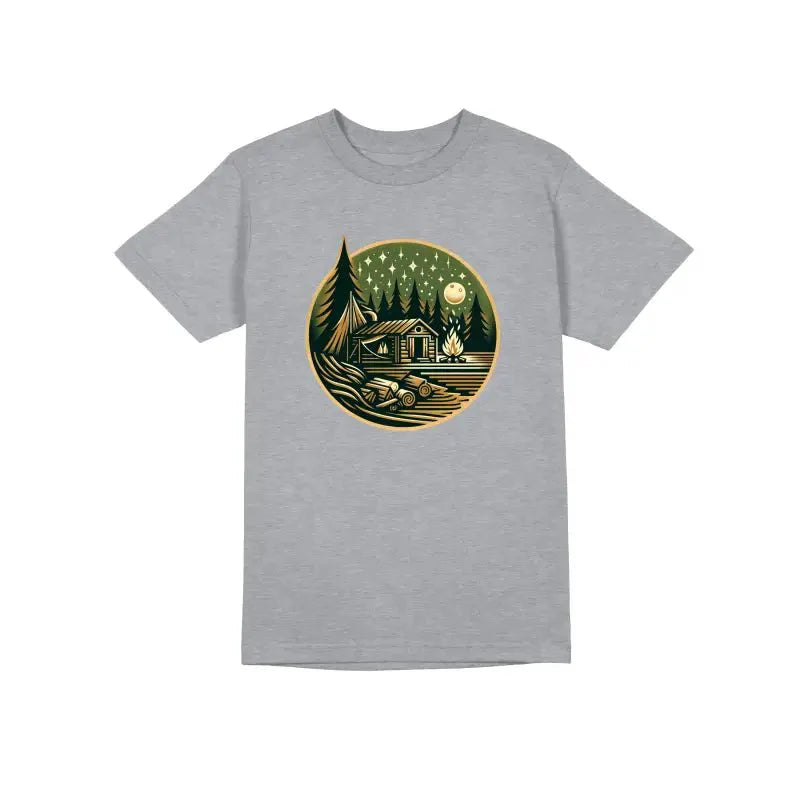 HÜTTE MITTERNACHT Outdoor Camper Herren Unisex T-Shirt - tshirtladen -