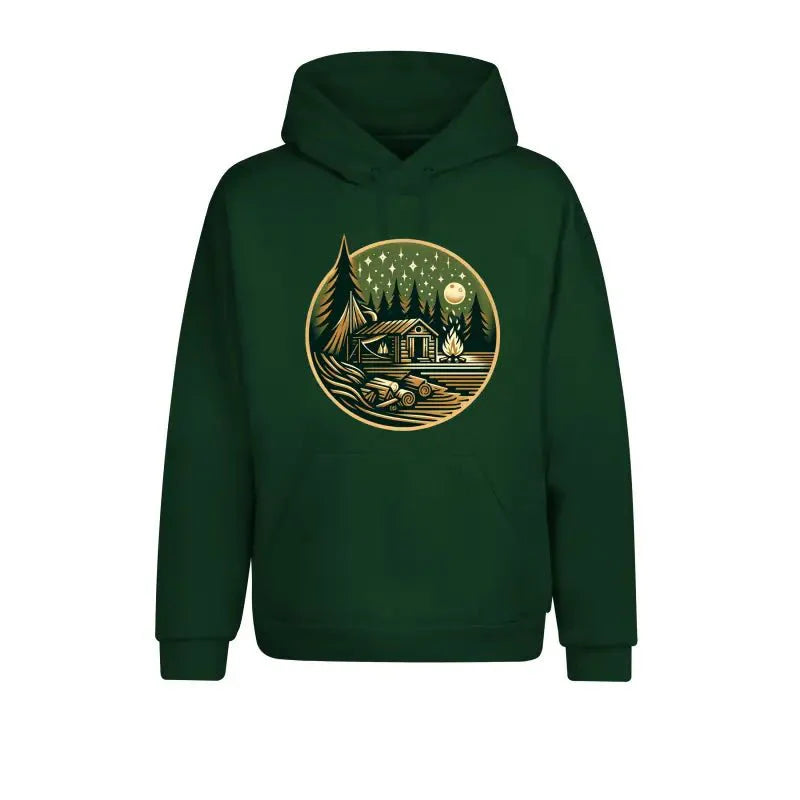 Hütte Mitternacht Statement Hoodie Unisex - tshirtladen -