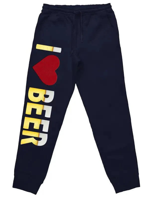 I Love Beer Jogginghose mit lustigem Spruch - tshirtladen -
