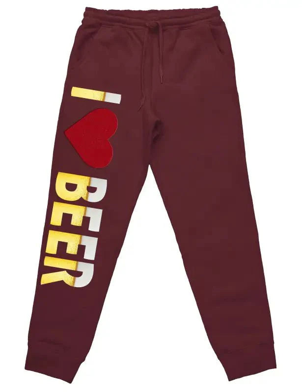 I Love Beer Jogginghose mit lustigem Spruch - tshirtladen -