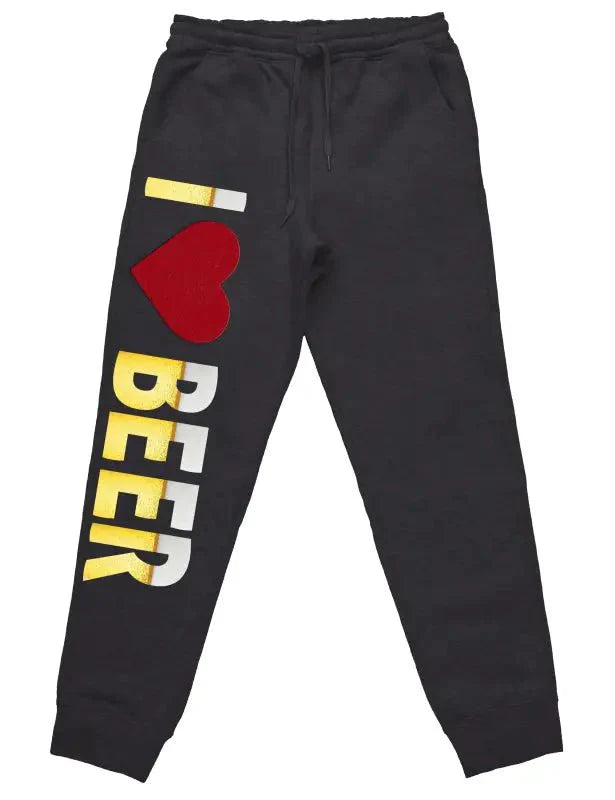 I Love Beer Jogginghose mit lustigem Spruch - tshirtladen -