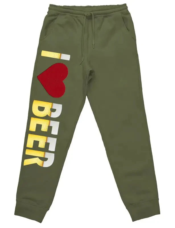 I Love Beer Jogginghose mit lustigem Spruch - tshirtladen -