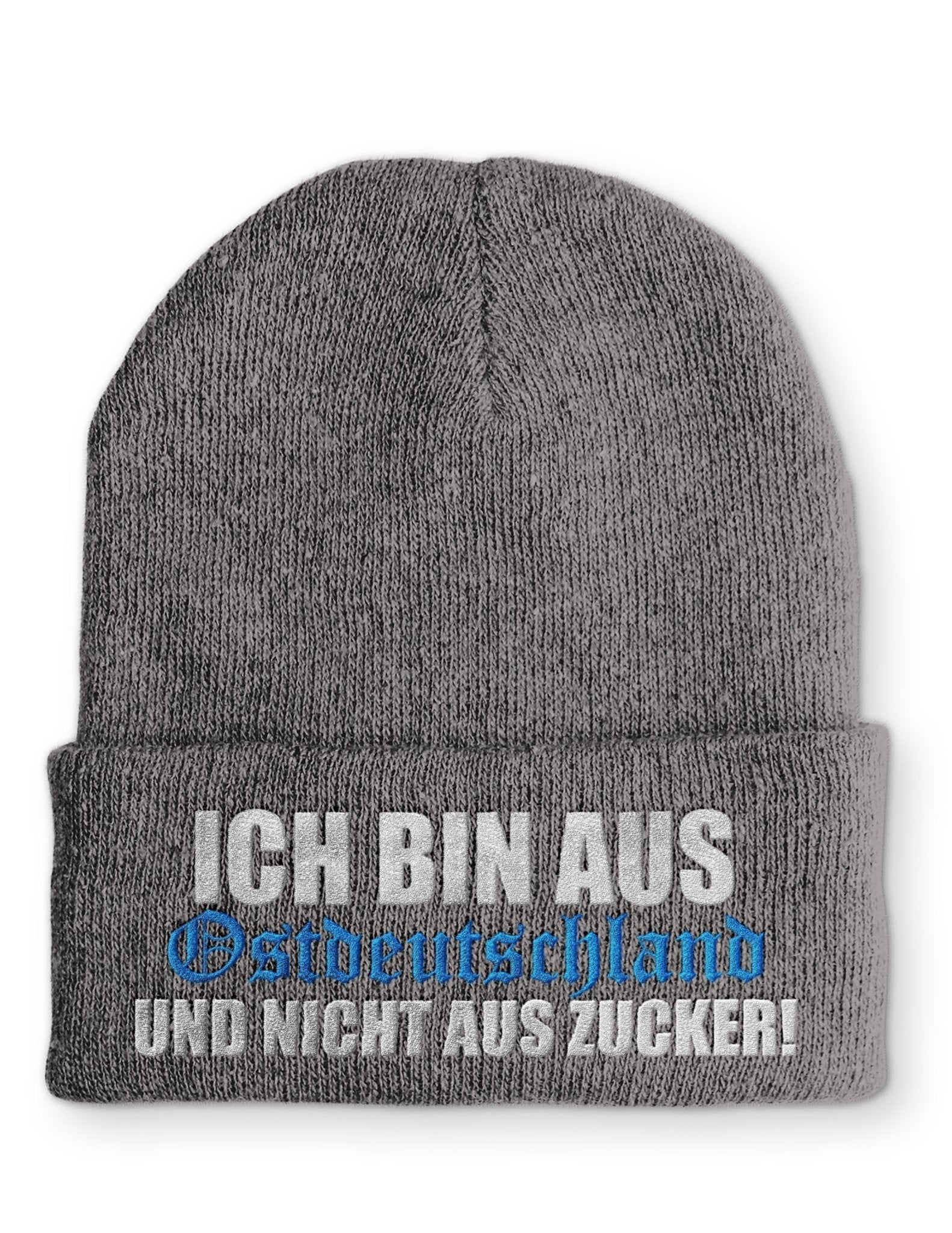 Ich bin aus Ostdeutschland und nicht aus Zucker! Beanie Mütze mit Spruch - tshirtladen - Mütze