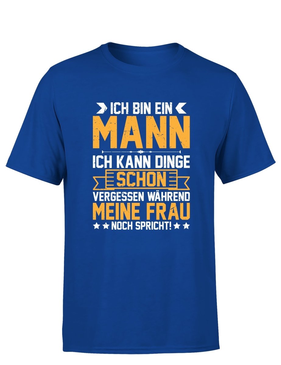 Ich bin ein Mann ich kann Dinge schon vergessen Herren T-Shirt - Schwarzer - Kaffee