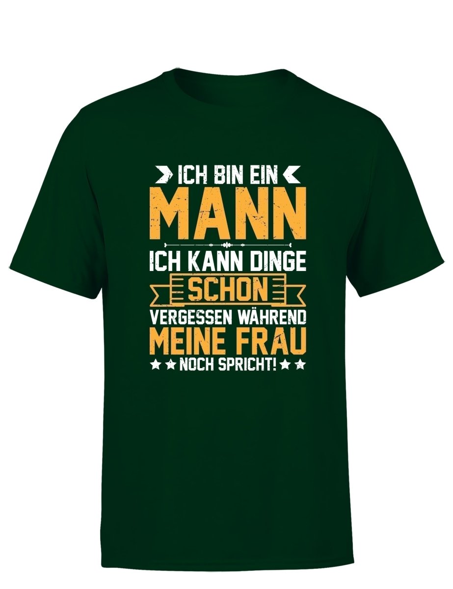 Ich bin ein Mann ich kann Dinge schon vergessen Herren T-Shirt - Schwarzer - Kaffee