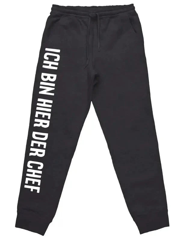 Ich bin hier der Chef Jogginghose mit lustigem Spruch - tshirtladen -