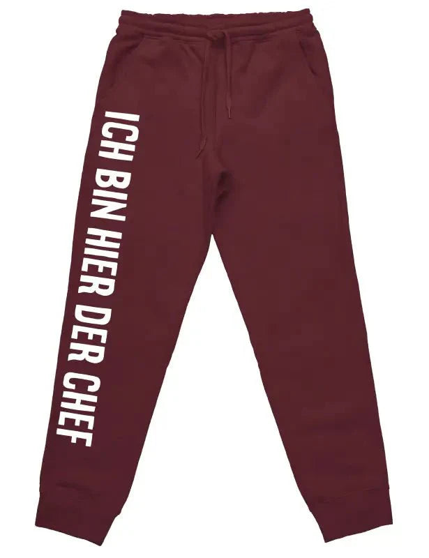 Ich bin hier der Chef Jogginghose mit lustigem Spruch - tshirtladen -