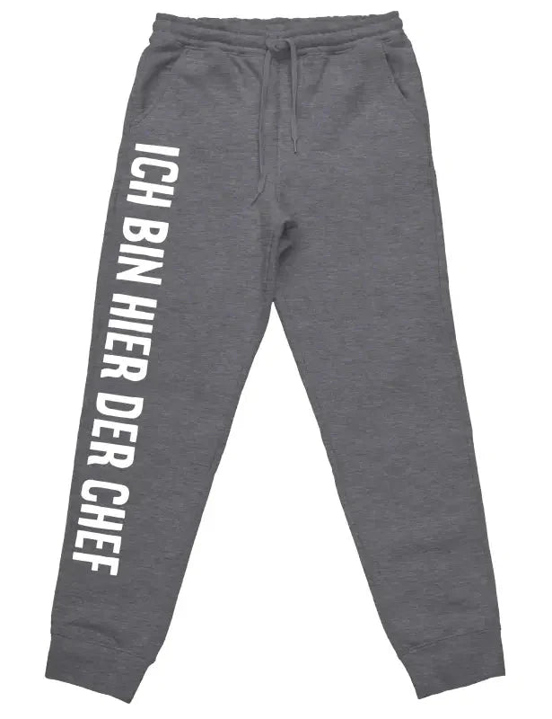 Ich bin hier der Chef Jogginghose mit lustigem Spruch - tshirtladen -