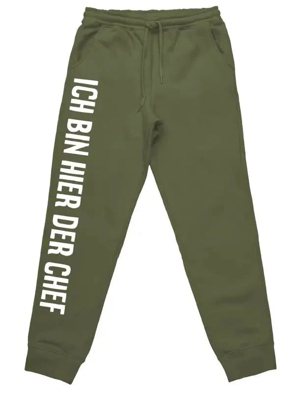 Ich bin hier der Chef Jogginghose mit lustigem Spruch - tshirtladen -