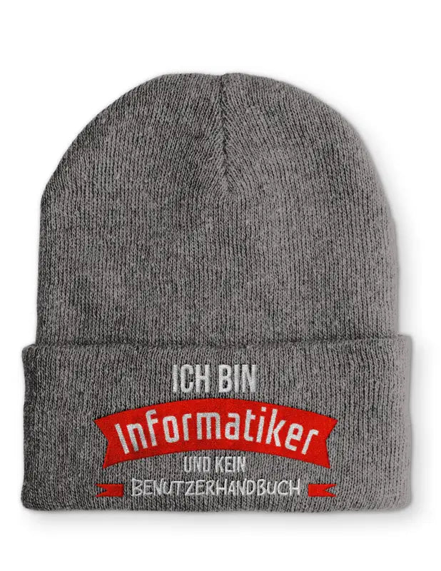 Ich bin Informatiker und kein Benutzerhandbuch Statement Beanie Mütze mit Spruch - tshirtladen - Mütze
