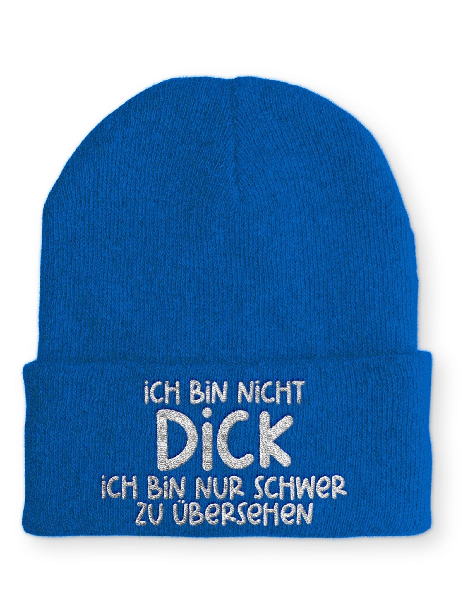Ich bin nicht dick Beanie Mütze mit Spruch - tshirtladen - Mütze