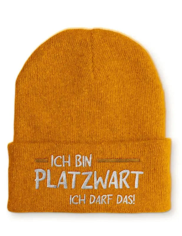 Ich bin Platzwart ich darf das! Statement Beanie Mütze mit Spruch - tshirtladen - Mütze