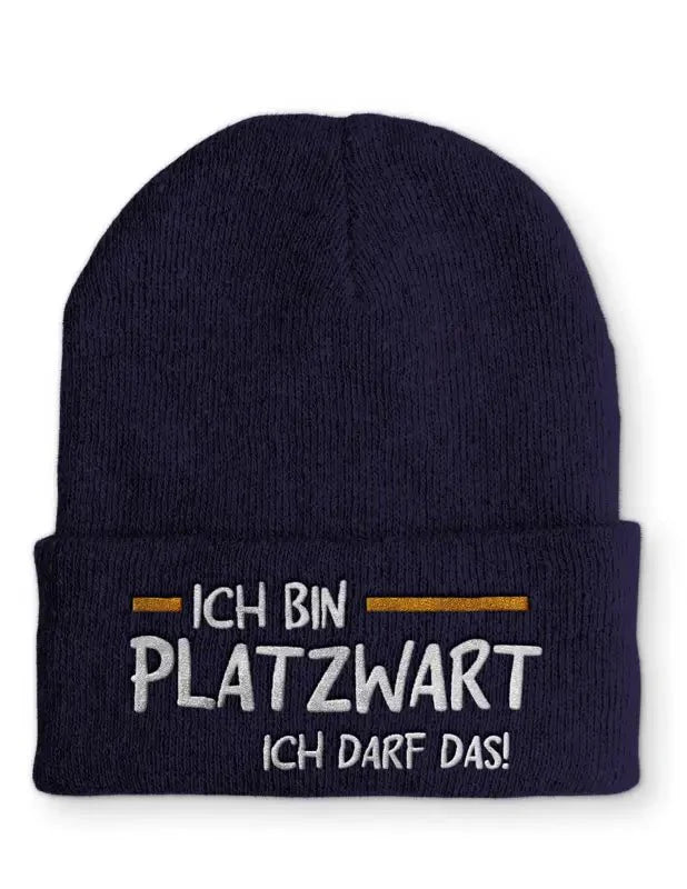 Ich bin Platzwart ich darf das! Statement Beanie Mütze mit Spruch - tshirtladen - Mütze