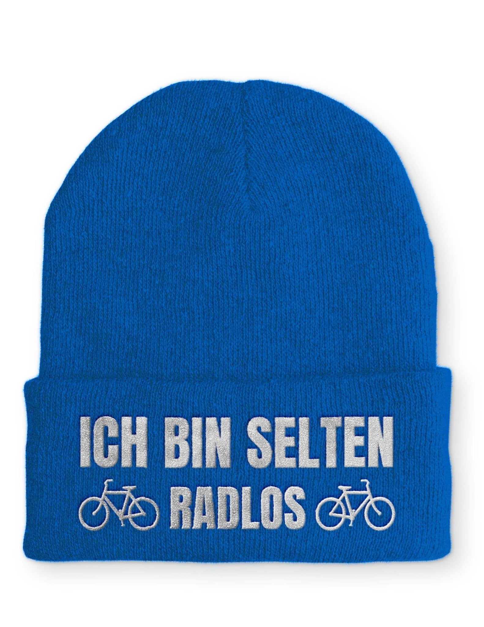 Ich bin selten Radlos Beanie Mütze mit Spruch - tshirtladen - Mütze