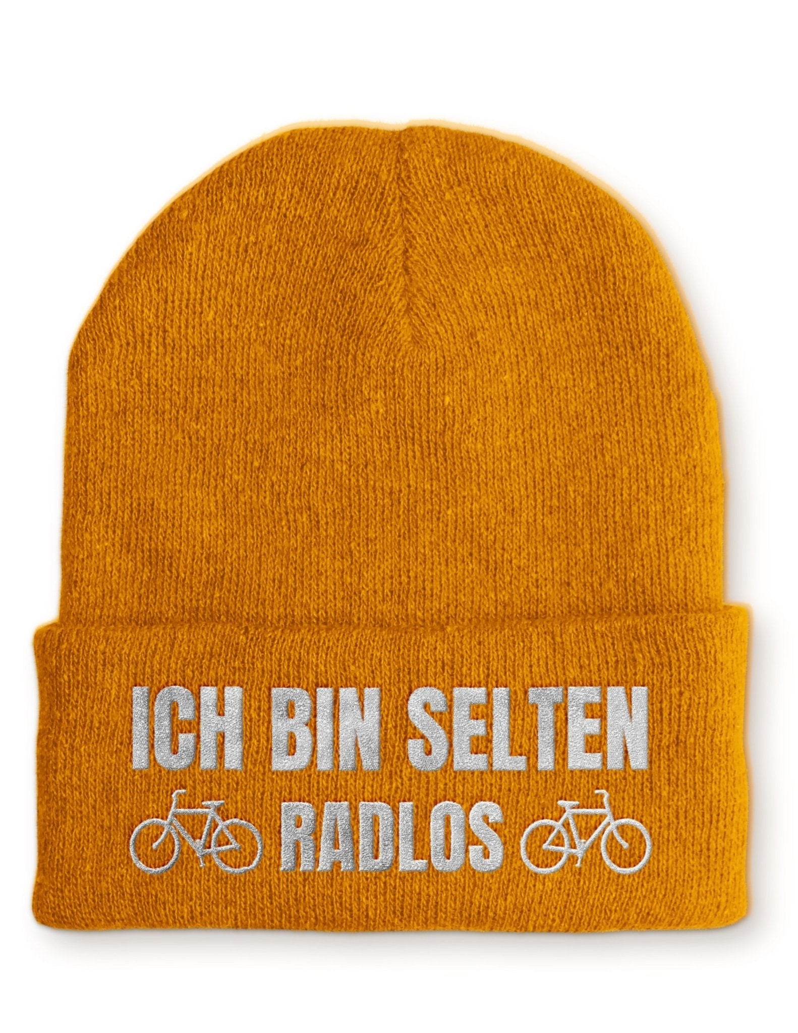 Ich bin selten Radlos Beanie Mütze mit Spruch - tshirtladen - Mütze