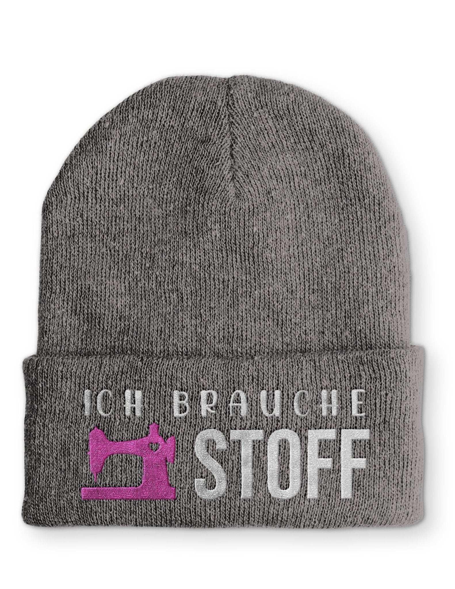 Ich brauche Stoff Keller Beanie Mütze mit Spruch - tshirtladen - Mütze