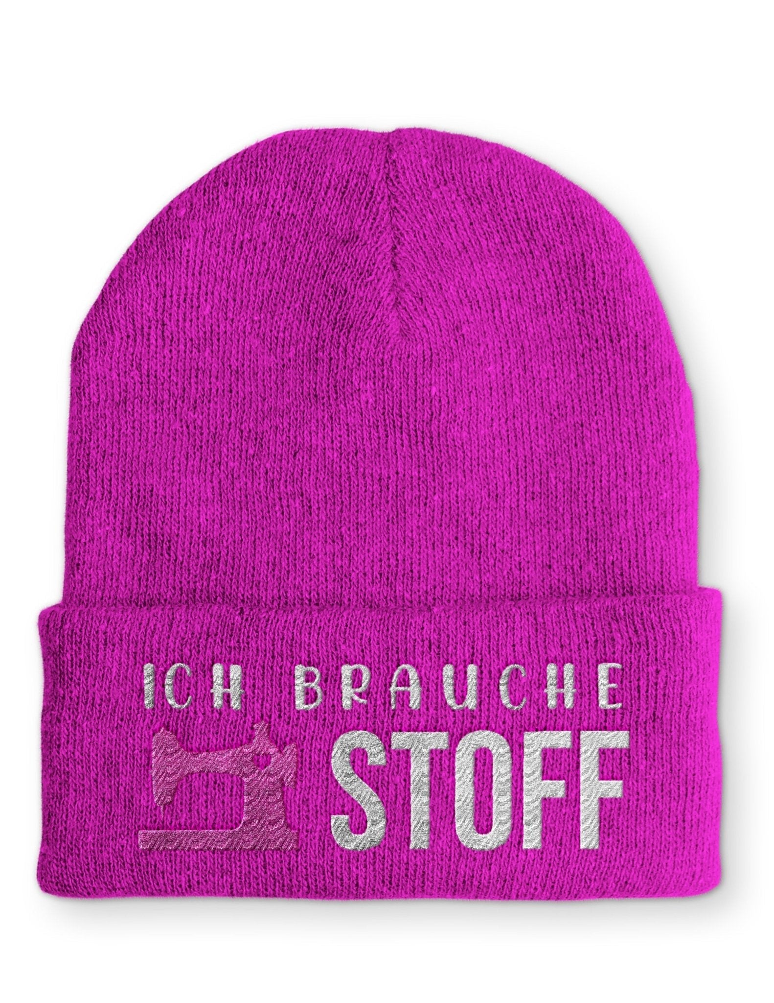 Ich brauche Stoff Keller Beanie Mütze mit Spruch - tshirtladen - Mütze