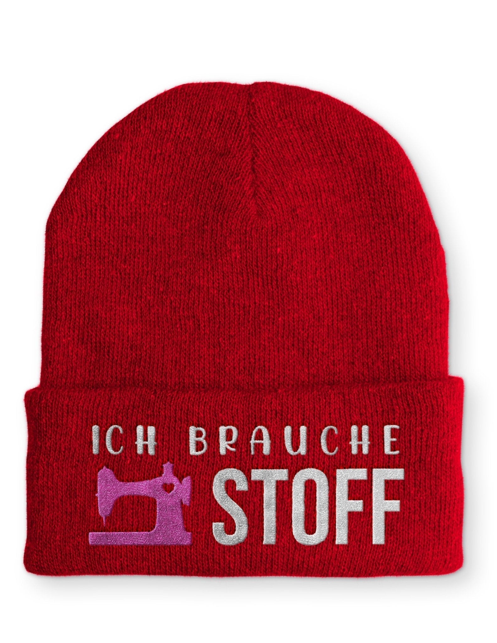 Ich brauche Stoff Keller Beanie Mütze mit Spruch - tshirtladen - Mütze