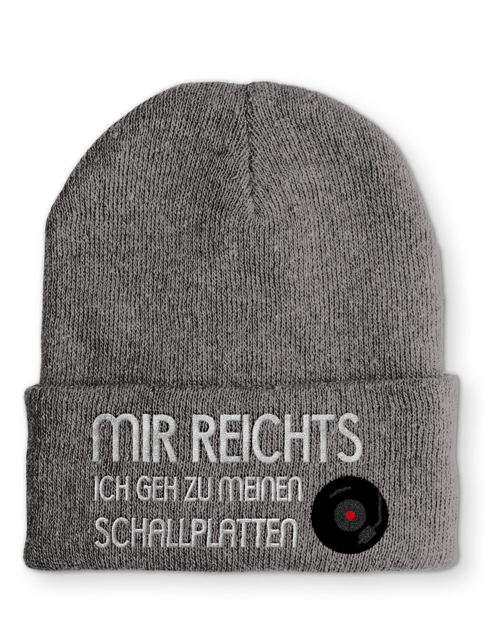 Ich geh zu meinen Schallplatten Keller Beanie Mütze mit Spruch - tshirtladen - Mütze