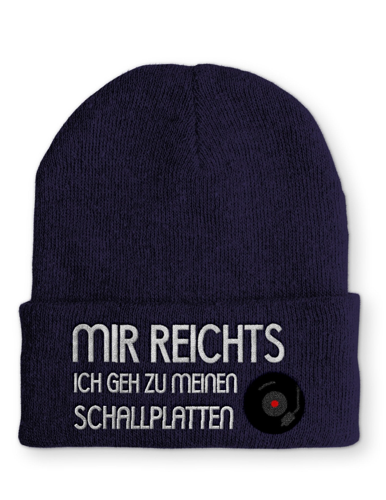 Ich geh zu meinen Schallplatten Keller Beanie Mütze mit Spruch - tshirtladen - Mütze