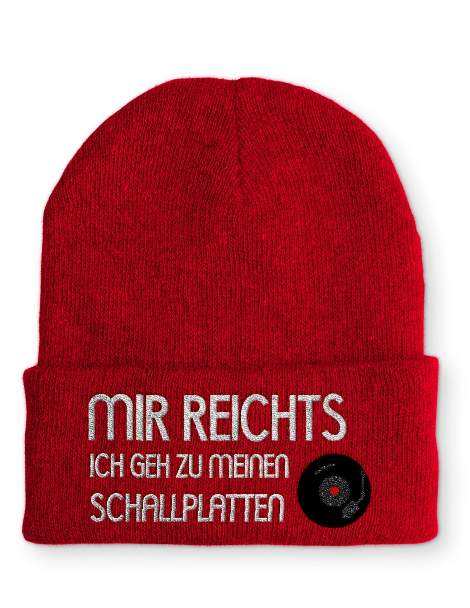 Ich geh zu meinen Schallplatten Keller Beanie Mütze mit Spruch - tshirtladen - Mütze