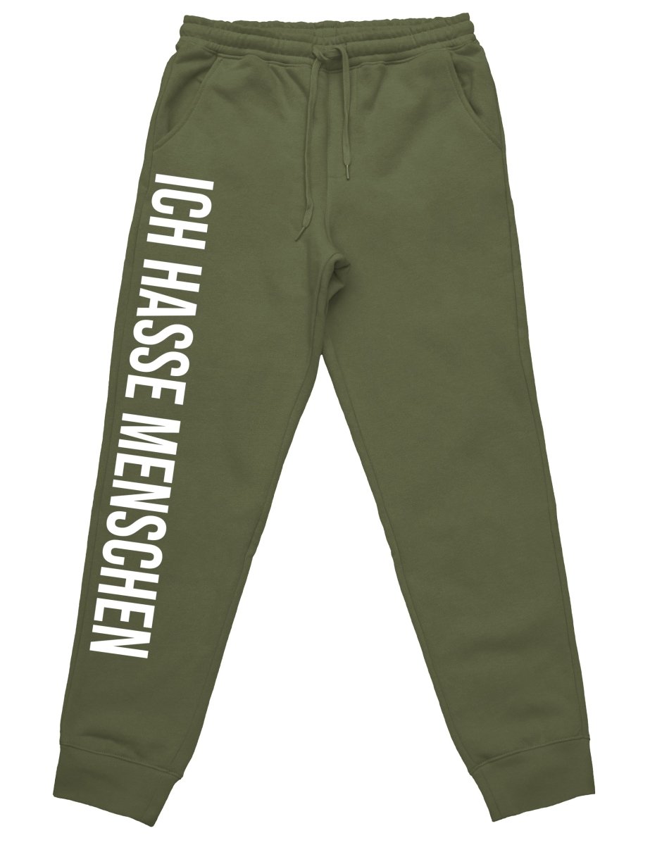 Ich hasse Menschen Jogginghose mit lustigem Spruch - Schwarzer - Kaffee
