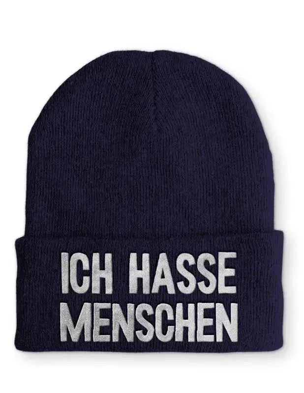 Ich Hasse Menschen Statement Beanie Mütze mit Spruch - tshirtladen - Mütze