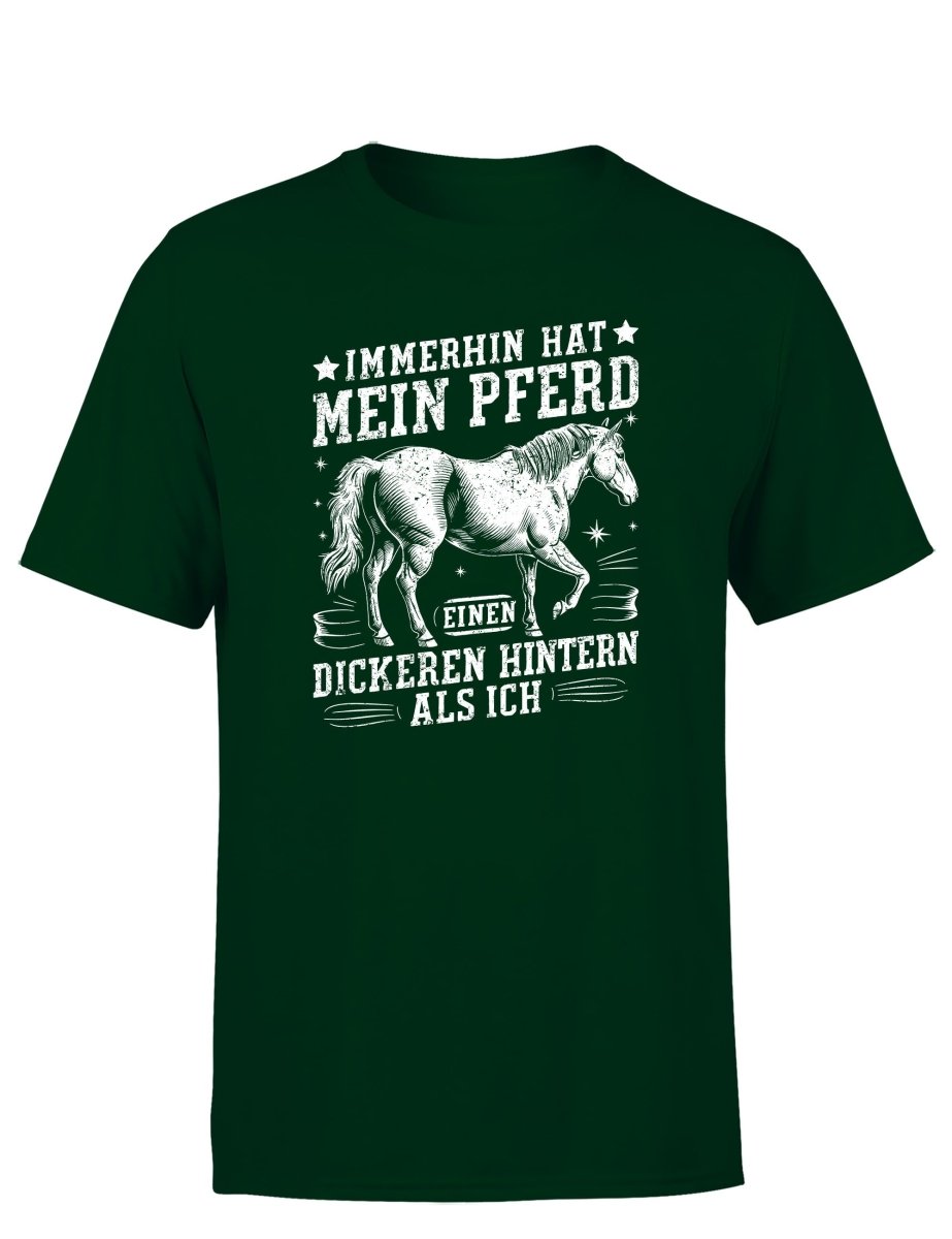 Immerhin hat mein Pferd einen dickeren Hintern als ich Statement Herren T-Shirt - Schwarzer - Kaffee