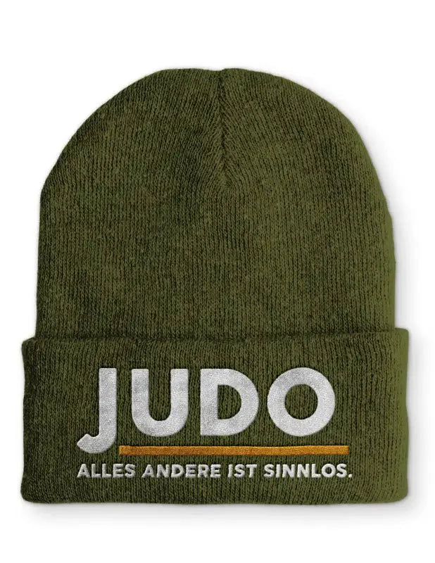 Judo Alles andere ist sinnlos. Statement Beanie Mütze mit Spruch - tshirtladen - Mütze