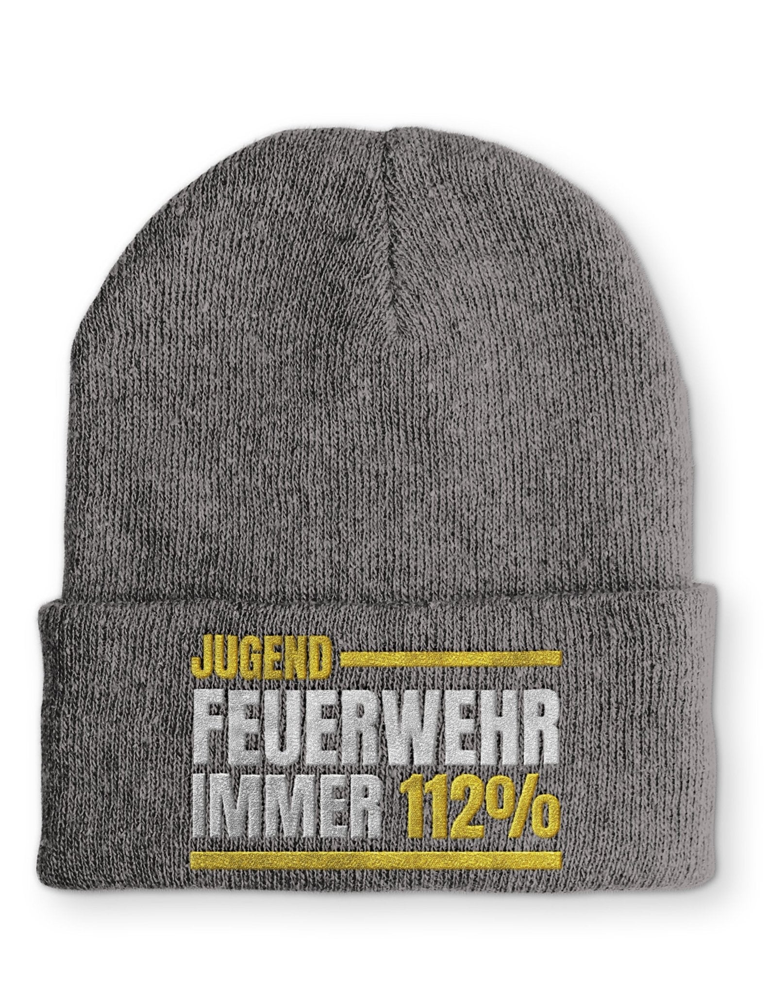 Jugendfeuerwehr immer 112% Beanie Mütze mit Spruch - tshirtladen - Mütze