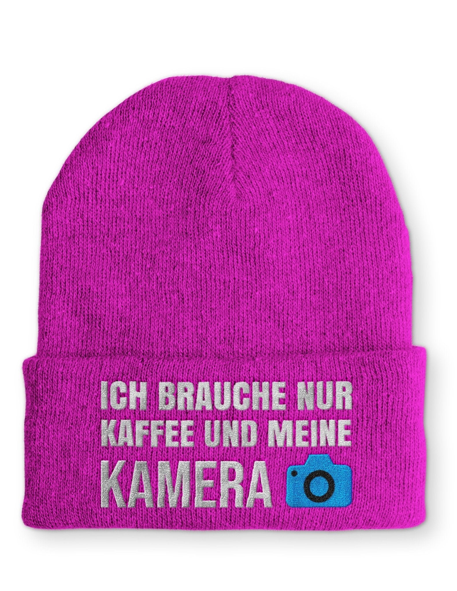 Kaffee und meine Kamera Beanie Mütze mit Spruch - tshirtladen - Mütze