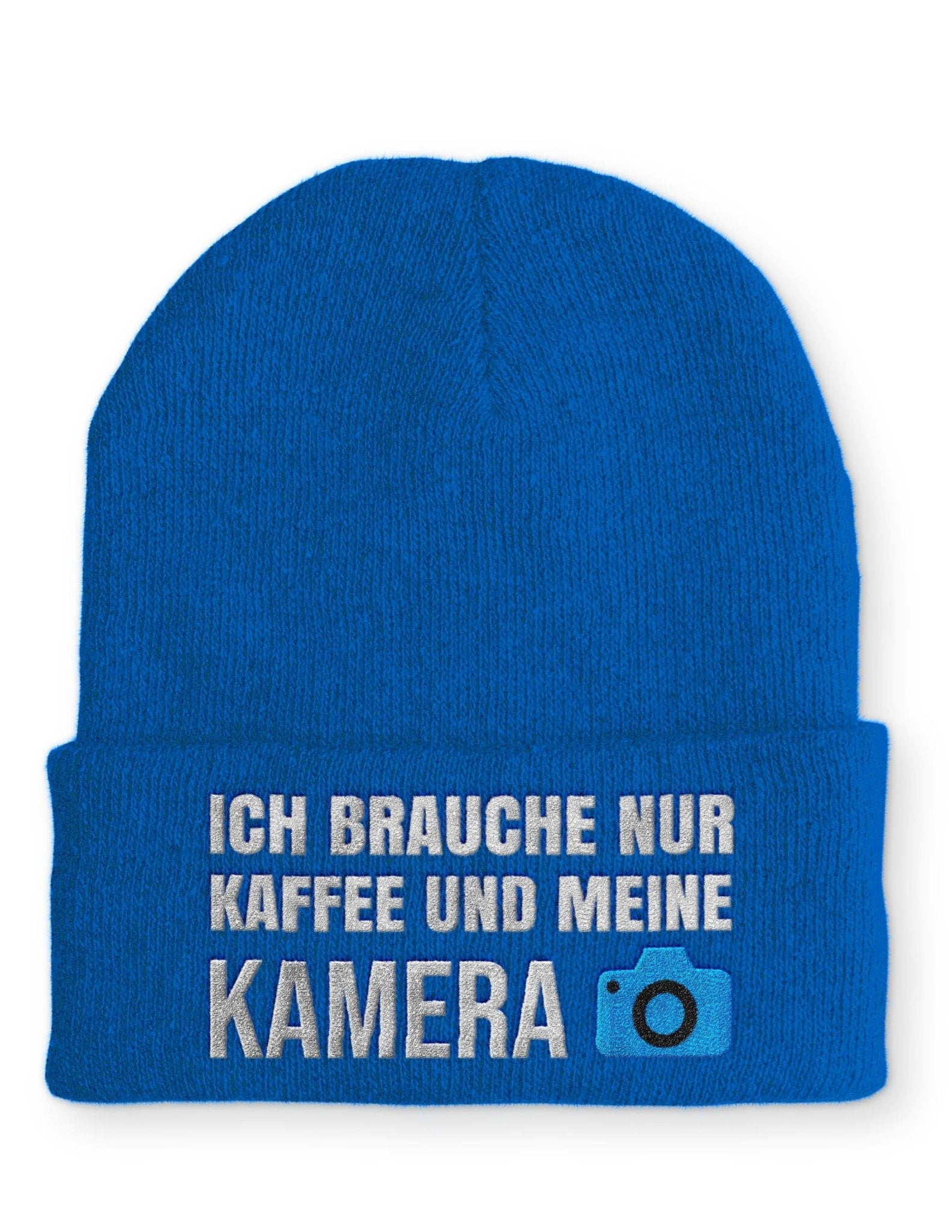 Kaffee und meine Kamera Beanie Mütze mit Spruch - tshirtladen - Mütze
