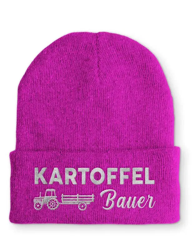 Kartoffel Bauer Statement Beanie Mütze mit Spruch - tshirtladen - Mütze