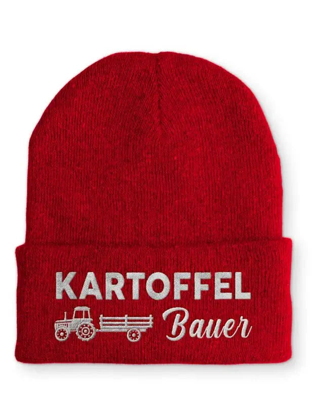 Kartoffel Bauer Statement Beanie Mütze mit Spruch - tshirtladen - Mütze