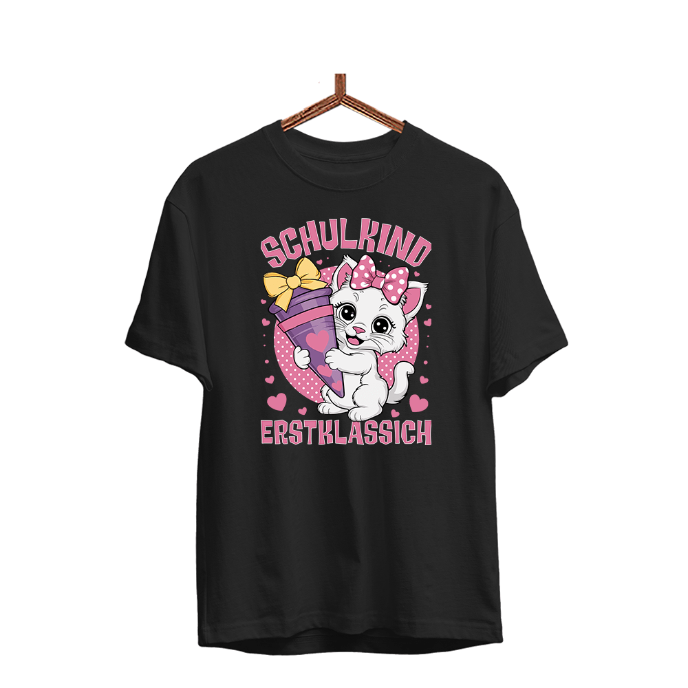 Kinder T-Shirt Erstklassich - Schwarzer - Kaffee