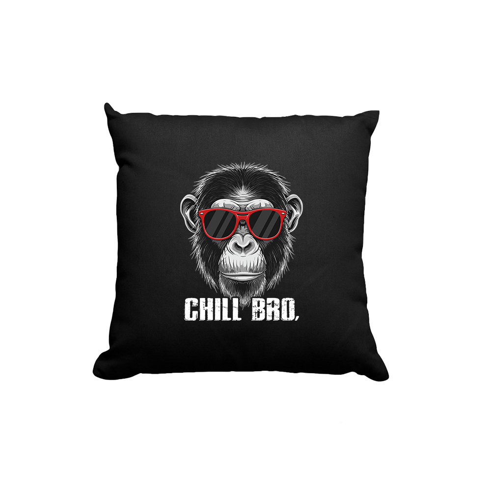 Kissen Chill Bro - Schwarzer - Kaffee