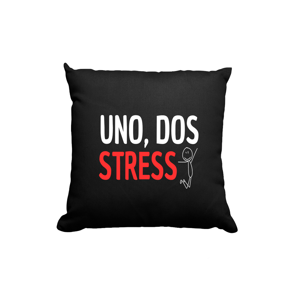 Kissen UNO, DOS STRESS - Schwarzer - Kaffee
