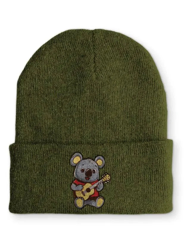 Koala mit Gitarre Statement Beanie Mütze mit Spruch - tshirtladen - Mütze